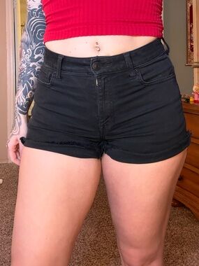 American Eagle denim hi rise shorts
